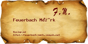 Feuerbach Márk névjegykártya